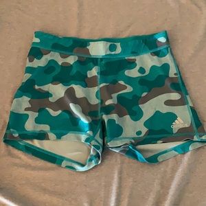 Adidas teal Camo print spandex